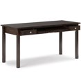 thumbnail image 3 of Allora Bureau d'Ordinateur Contemporain en Bois Massif de 60 Pouces en Brun Tabac, 3 of 7
