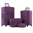 thumbnail image 1 of Jetstream Atlantic Softside 4 Piece Luggage Set, Rolling Suitcase Set: 25 Inch Checked Luggage, Carry On Suitcase, Tote Bag & Toiletry Kit, 1 of 9