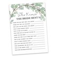 thumbnail image 2 of Inkdotpot 50-PackGreeneryHow Well Do You Know The Bride Bridal Shower Bachelorette PartyGameWho Know The Bride Best ActivityCards, 2 of 7