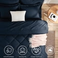 thumbnail image 2 of Sleepdown 7-Piece Queen Bed in a Bag, Navy Bedding Set with Comforter Sets Queen, 2 of 7