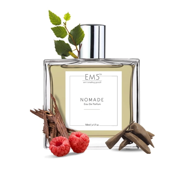 EM5 Nomade Eau De Parfum For Men & Women 50ml, 1.7 Fl.oz. | Strong & Long Lasting Fragrance - Unisex Perfume | Gift For Him Or Her - With Amber, Oud, Smoky & Leather Notes