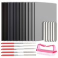 thumbnail image 1 of Ensemble de 23 Outils de Moulage en Résine, Kit de Polissage en Résine Époxy, 12 Feuilles de Sable, 5 Blocs de Polissage, 5 Classeurs de Formes, 1 Brosse, 1 of 7