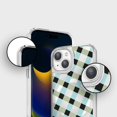 thumbnail image 2 of Caseco iPhone 15 Clear Case - Dark Lattice Design, 2 of 5