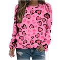 thumbnail image 2 of Qertyioot Chandail de la Saint-Valentin pour Femmes, Blouse à Manches Longues Imprimée Col Rond Tunique Décontractée, 2 of 5