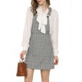 thumbnail image 5 of INSPIRE CHIC Junior's Plaids Adjustable Strap Above Knee Suspender Dress, 5 of 5