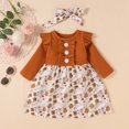 thumbnail image 1 of EGNMCR Headbands for Kids Toddler Girl Ribbed Leopard Printed Flutter-Sleeve Dress Baby Suit Girl Server, 1 of 9