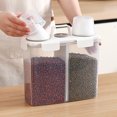 thumbnail image 1 of YIMWNYI Large Airtight Rice Container Food Storage, Cereal Container with Measuring Cup, Flour Grain Storage, Kitchen Organizer, Space-Saving Design, Dry Food Storage Solution, Two Buckles, 1 of 8