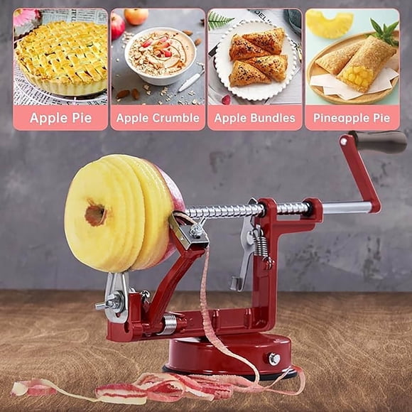 Manual Apple Peeler Slicer Corer with Suction Base for Apples Pears and Potatoes