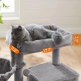 thumbnail image 4 of BestHome Multi-Level Cat Tree & Condo – Sturdy Climbing Tower with Sisal Scratching Posts & Interactive Toys, 36inch Light Gray, 4 of 6