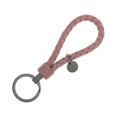thumbnail image 1 of Leather Braided Woven Rope Keychain Lovely DIY Bag Hanging Pendant Exquisite Key Chain Car Keyring Holder Metal Jewelry for Men Pink, 1 of 9