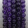 thumbnail image 2 of Bracelet Extensible Unisexe en Perles Rondes de 8 mm avec Cristaux d'Améthyste Naturels de Qualité A, Véritable Pierre Précieuse, 7 Pouces, 2 of 4