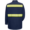 thumbnail image 5 of Red Kap Men's Enhanced Visibility Cotton Work Shirt , Navy with Yellow/Green Visibility Trim,  4X-Large, 5 of 5