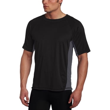 Men's Rash guard Swim Shirts, UPF 50+ Loose-Fit Short Sleeve Shirt, UV Cool Dry fit Athletic Water Shirts
