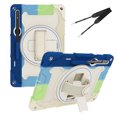 thumbnail image 1 of XYX 3in1 Rotating Stand Case for Samsung Galaxy Tab S9 Ultra 14.6 inch SM-X910 with Hand/Shoulder Strap, Shockproof Rugged, Colorful Blue, 1 of 7