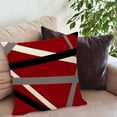 thumbnail image 4 of Soft Decorative Pillows Covers Glitter Printed Pillowcases Geometric Stripe Decor Home Bedroom Sofa Chair Couch 18x18 In, 4 of 6
