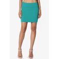 thumbnail image 2 of TheMoogan Women's Basic Stretch Cotton High Waist Double Layer Tube Mini Skirt, 2 of 7