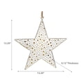 thumbnail image 2 of White And Gold Star Ornament Medium, 2 of 3
