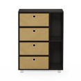 thumbnail image 2 of Furinno 4 Drawer Multipurpose Storage Cabinet Organizer, Espresso/Brown, 2 of 8