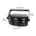 thumbnail image 2 of LNGOOR 15 Lens Led Stage Lights RGB DJ Disco Lights DMX512 Party Lights Razor Lights Sound Control Activity Party Lights Strobe Effect Light Beam Projection Lights With Remote Control For, 2 of 7