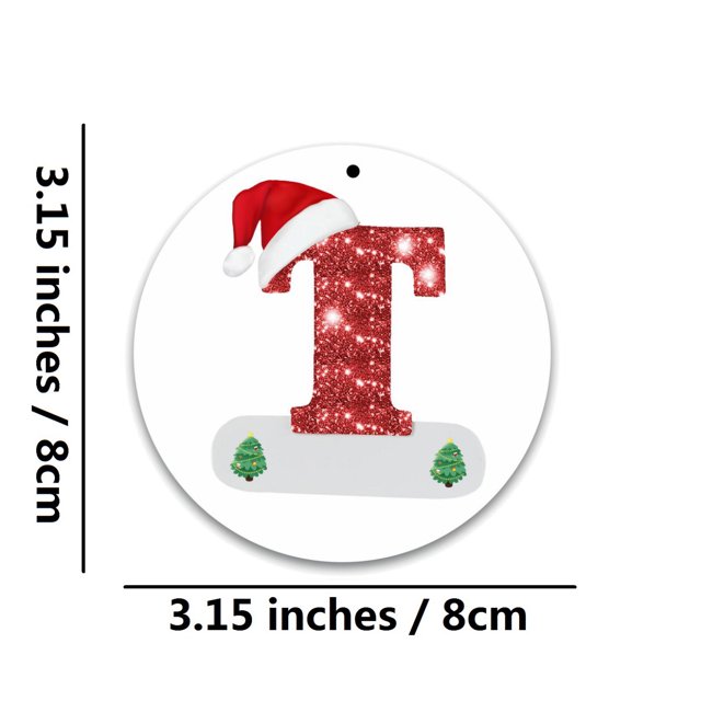 CEHVOM Christmas Alphabet Decorations Personalized For Gift Christmas Tree Hanging Ornament DIY Creative Decorations Clearance