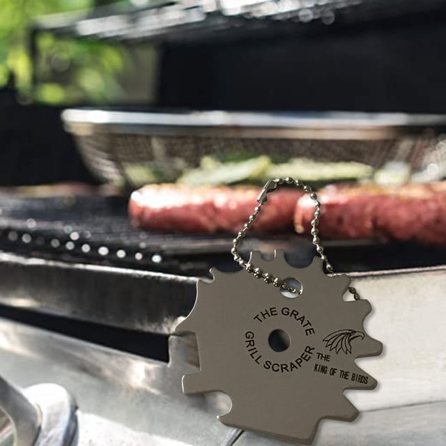 Oleegame 1PC New Multifunction Barbecue Cleaning Tool Stainless Steel Cleaning Blade
