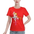 thumbnail image 1 of T-Shirt Basique à Manches Courtes pour Femmes Sailor Moon Lièvre Lunaire, 1 of 6