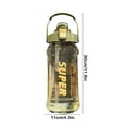 thumbnail image 3 of Linnome Large Capacity Sports Water Bottle 1.5L with Straw Leak Proof Shatterproof BPA Free 11.8 Inch, 3 of 6