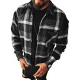 thumbnail image 1 of Innerwin Tops Long Sleeve Mens Blouse Party Button Down Slim Fit Shirts Black M, 1 of 8