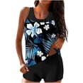 thumbnail image 2 of UPPADA 2 Piece Full Coverage Swimsuits for Women Floral Athleti Crewneck Bathing Suits High Waisted Tummy Control Modest Swimwear Comfy Tankini Top with Shorts Swim Suits Women Multicolor,2xl, 2 of 6