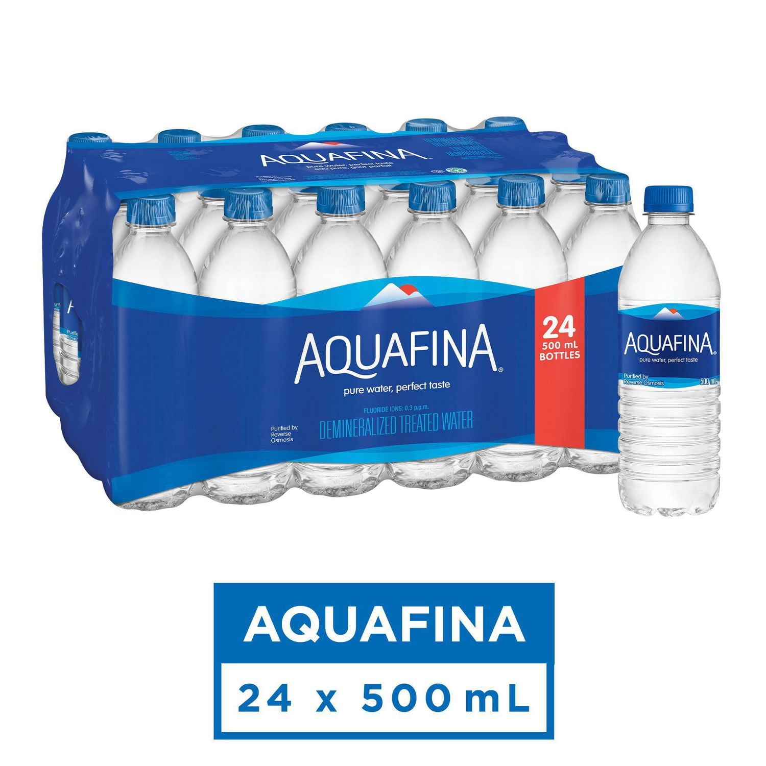 Aquafina Purified Water 24 x 500 mL, Bottles