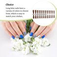 thumbnail image 3 of Fake Nail Set French Style Scratch Resistant Press-on Fingernails Full Cover Removable Trimble Adjustable Manicure Stickers Type 12, 3 of 7