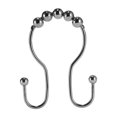 thumbnail image 1 of Under 10 Hooks 12 Pcs Shower Curtain Hooks Shower Curtain Rings Stainless Steel Roller Sliding Anti Drop Double Shower Hooks for Curtain Bathroom Shower Curtains, 1 of 8