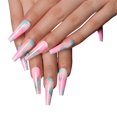 thumbnail image 1 of ruzhgo Length Coffin Fake Nail Scratch Resistant Press-on Fingernails Removable Trimble Nail Tip Adjustable Manicure Stickers Girls Type 1 Type 23, 1 of 6