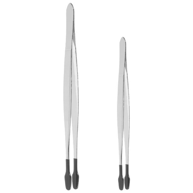 SHISUYAN 2pcs Craft Tweezers Stainless Steel Stamp Tweezers Multipurpose Metal Tweezers Crafting Tools