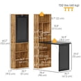 thumbnail image 3 of HOMCOM Convertible Desk with Blackboard & Shelf, Rustic Brown, 3 of 10