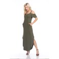 thumbnail image 1 of White Mark Women's Cold Shoulder Maxi Dress, 1 of 4