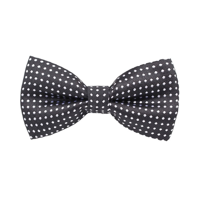 ZheElen Children Fashion Formal Bowtie Universal Fit Reusable And Easy To Clean Adjustable Clips Black