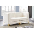 thumbnail image 3 of Meridian Furniture Alina Sofa Modulaire en Velours Crème, 3 of 16