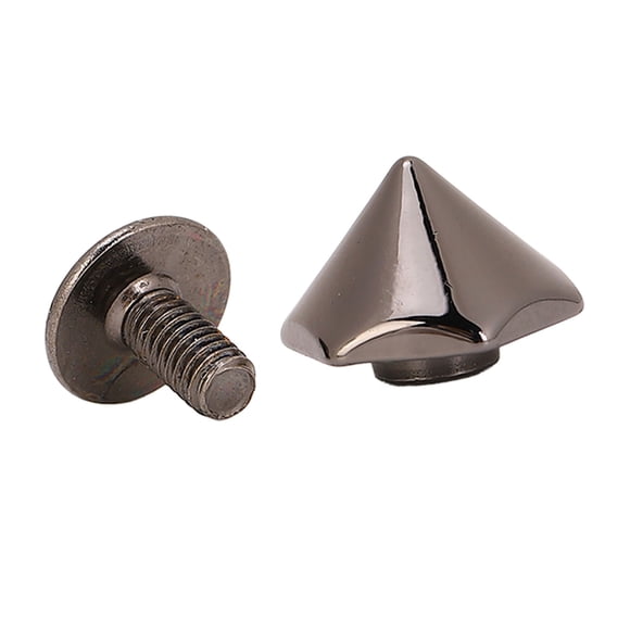 20PCS Hex Pyramid Rivets Zinc Alloy Electroplating Leather Belt Repair Rivets with PH Screws for Belts Bags Crafts