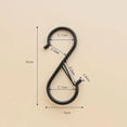 thumbnail image 4 of Riforla Silver S Hooks for Hanging Heavy Duty Heavy Duty Metal S Hooks with Buckle S Shaped Hooks Pot Rack Hooks Closet Hooks S Hooks for Hanging Kitchen Utensil Pot Hooks Silver, 4 of 8