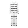 thumbnail image 4 of Timegard Pajamas Sets for Women 2 Piece Stripted Long Sleeve V Neck Ruched Top and Pants Fall Pjs Outfits, 4 of 5