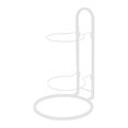 thumbnail image 1 of ZLight 2 Tier Ball Rack Garage Kindergarten Home Room Basketball Storage Shelf White White 23.5x44.5cm, 1 of 6