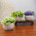 thumbnail image 3 of Mistaha 3Pcs Mini Artificial Potted Plants Faux Green Grass Pot Simulation Greenery Decor for Home Office Desktop Decoration, 3 of 8