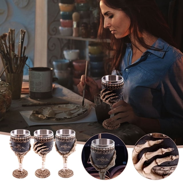 Vaidha StainlessSteel Teacup A RetroStainless Steel Resin Skull Cup For 3 D Design