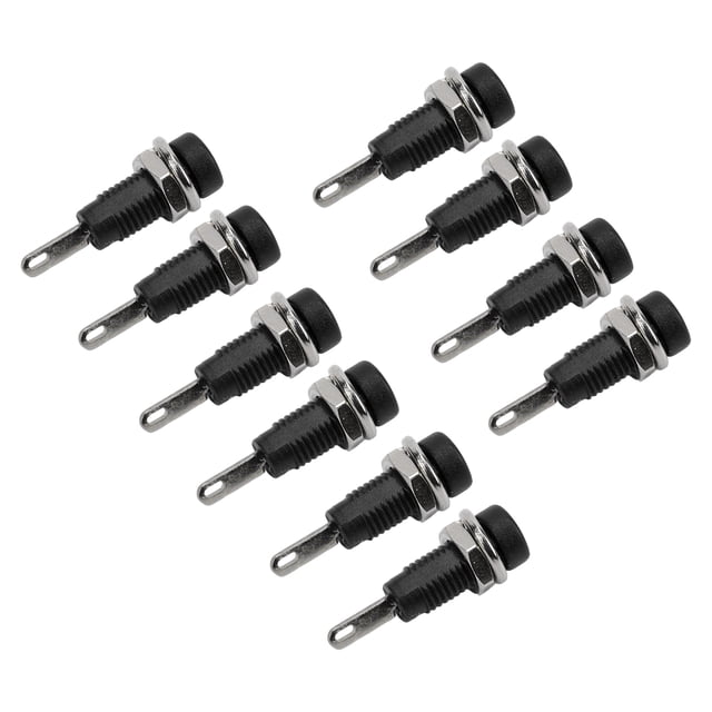 Banana Connector Panel Socket, Stable 2mm Banana Socket High Accuracy Technology Low Loss For Industrial Equipment Black