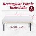 thumbnail image 2 of Tacnuzo 4 Pcs Disposable Plastic Table Cloths Plastic Tablecloths for Rectangle Tables for Birthday Parties Wedding Anniversary, 2 of 7