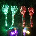 thumbnail image 4 of Halloween Decorations Lighted Skeleton Arm Stakes 2PCS 100 LED Skeleton Hand Stakes Waterproof Battery Operated Light Up Holiday Party Home Yard Indoor Outdoor Decor, 4 of 7