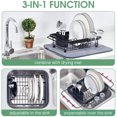 thumbnail image 4 of YOPTOP Expandable Dish Drying Rack, Dish Rack, over Sink Dish Drainer Black, 4 of 7