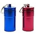 thumbnail image 3 of FAYALA Aluminum Waterproof Pill Case Bottle and Pill Container Pill Box 2 Packs Large Aluminum Waterproof Pill Box for Medicine,Metal Pill Keychain Holder Container for Travel., 3 of 4
