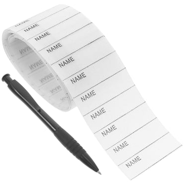 KAKOWELY name tags for clothing 1 Set Write-On Kids Labels for Clothes Name Tags for School Uniforms and Children's Clothing Washable and Self-Stick Fabric Labels for Clothing Identification